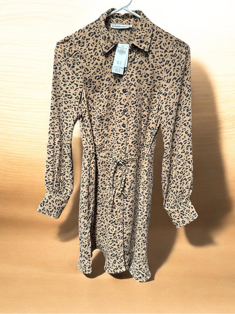 Abercrombie & Fitch XS NWT Leopard Print Shirt Dress